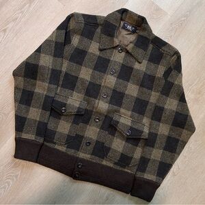 RRL Ralph Lauren brown wool jacket - Men's Brown Plaid Jacket